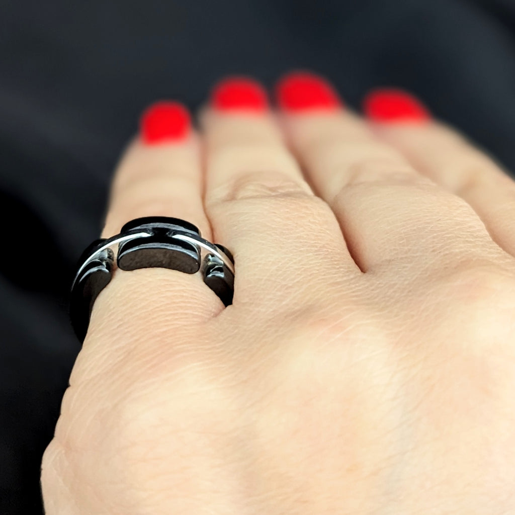 Chanel clearance black ring