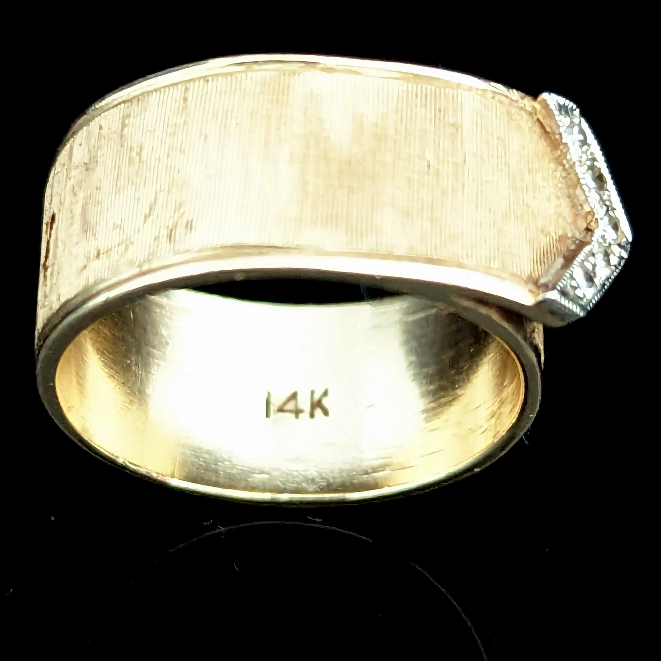 The Dorrington: Diamond Belt Buckle Style Ring in 18 Karat Yellow Gold