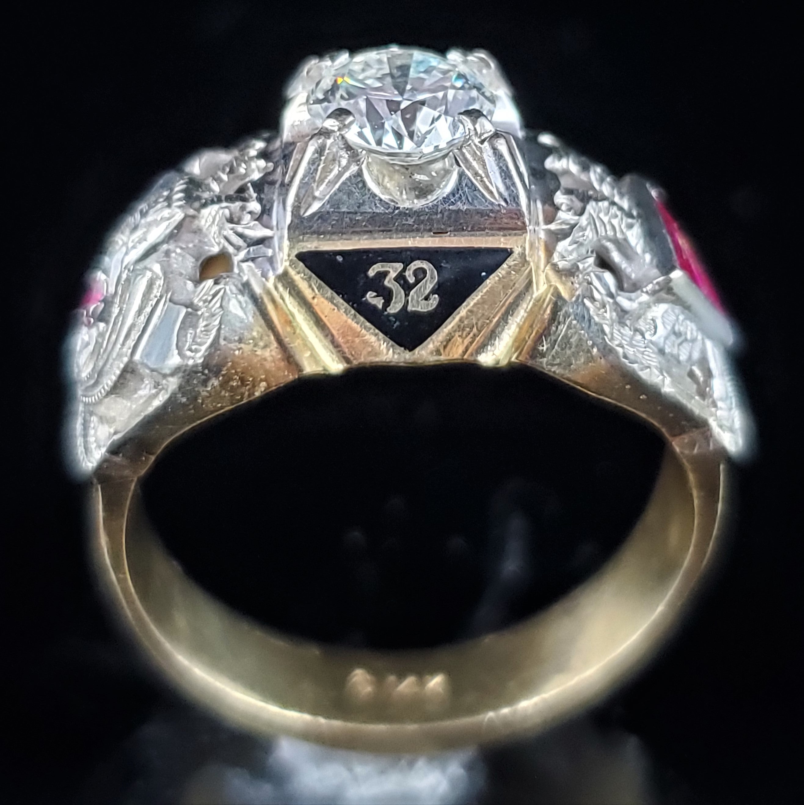 Vintage Men S 1ct Diamond 14k Gold Free Masons Masonic Ring Certified Appraised 6 ?v=1571264389